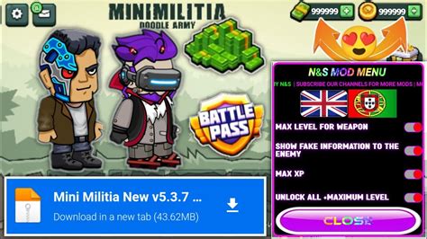 mini militia menu mod v5.3.7|Mini Militia War.io v5.5.3 (Mod Menu/Unlimited Ammo/Unlocked).